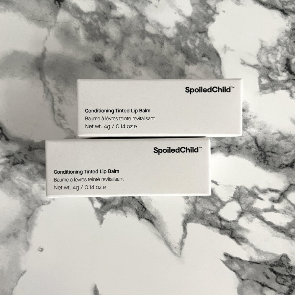 LOT of 2 NEW Spoiled Child Conditioning Tinted Lip Balm (4g/0.14oz) NATURAL PINK